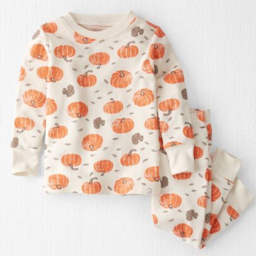 Carters Pumpkin Print Pajama Set. Size 4T